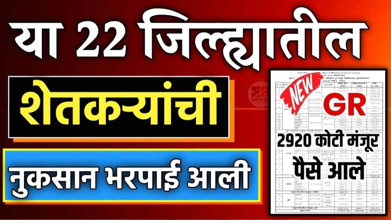 ‘या’ जिल्ह्यात नुकसान भरपाई मंजूर; येथे जिल्ह्यांची यादी चेक करा Ativrushti Nuksan Bharpai List