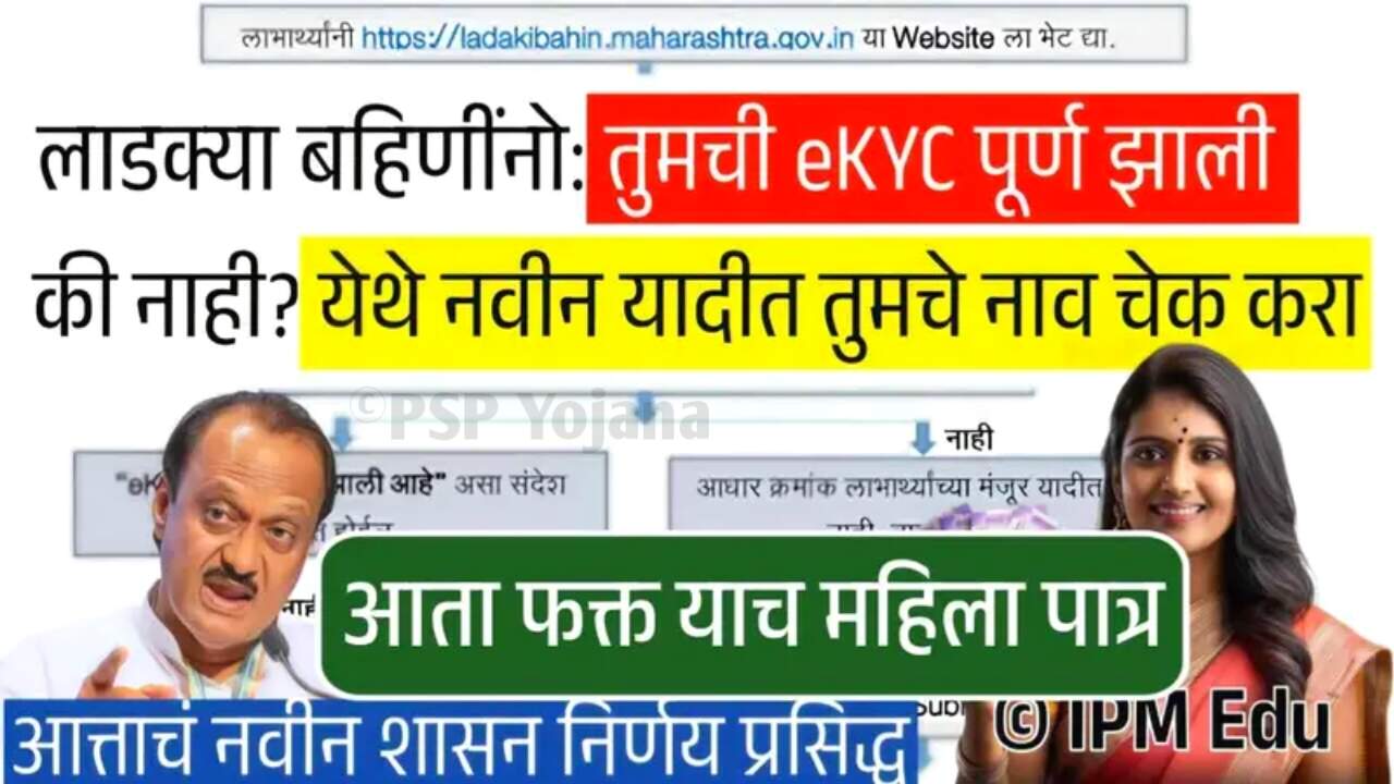 लाडक्या बहिणींनो, तुमची ई केवायसी (E-KYC) पूर्ण झाली का? येथे पहा Ladki Bahin Yojana KYC Update