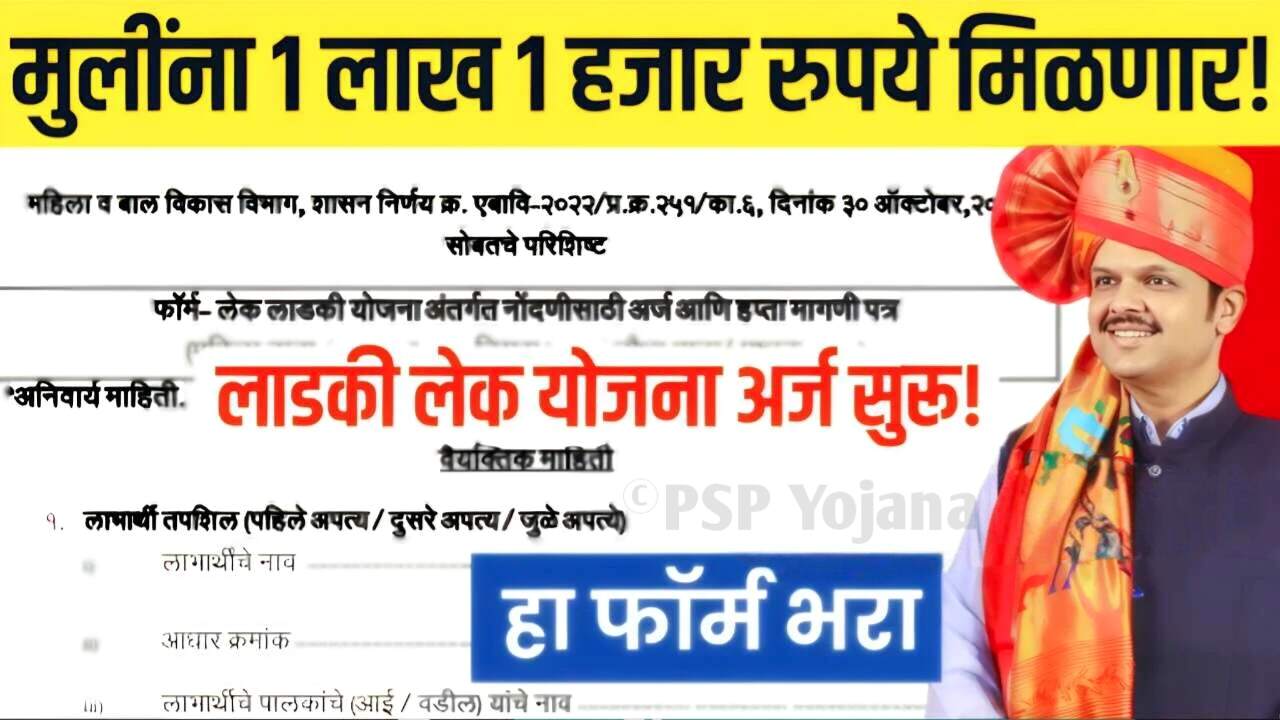 आता मुलींना मिळणार १ लाख १ हजार रुपये; लेक लाडकी योजना अर्ज भरणे सुरू! येथे अर्ज करा Lek Ladki Yojana Apply
